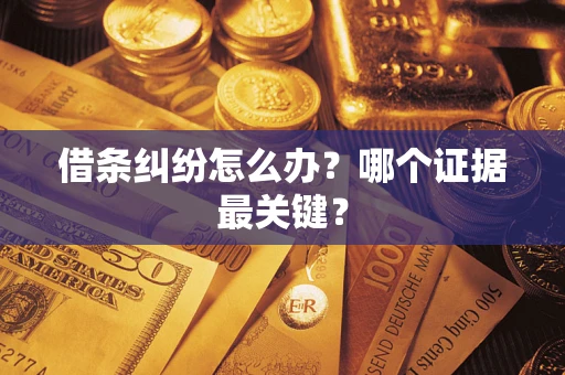 武汉借条纠纷怎么办?哪个证据最关键? 武汉借条纠纷怎么办?哪个证据最关键?