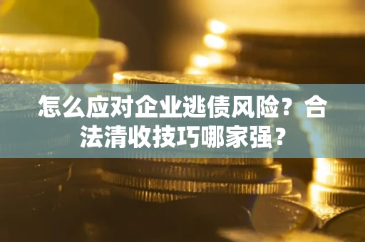 武汉怎么应对企业逃债风险?合法清收技巧哪家强? 武汉怎么应对企业逃债风险?合法清收技巧哪家强?
