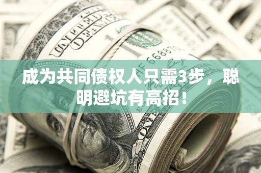 武汉成为共同债权人只需3步,聪明避坑有高招! 武汉成为共同债权人只需3步,聪明避坑有高招!