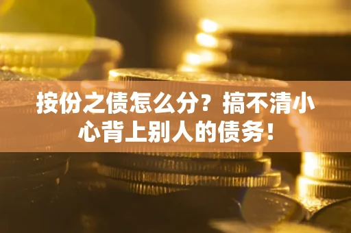 武汉按份之债怎么分?搞不清小心背上别人的债务! 武汉按份之债怎么分?搞不清小心背上别人的债务!